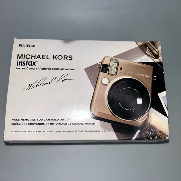 Nib Michael Kors Gold Fuji film Instax Polaroid camera - Picture 2 of 7